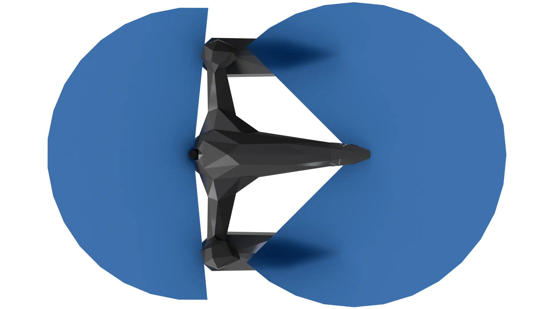 Top-down visualisation of the 360-degree lidar coverage around the vessel